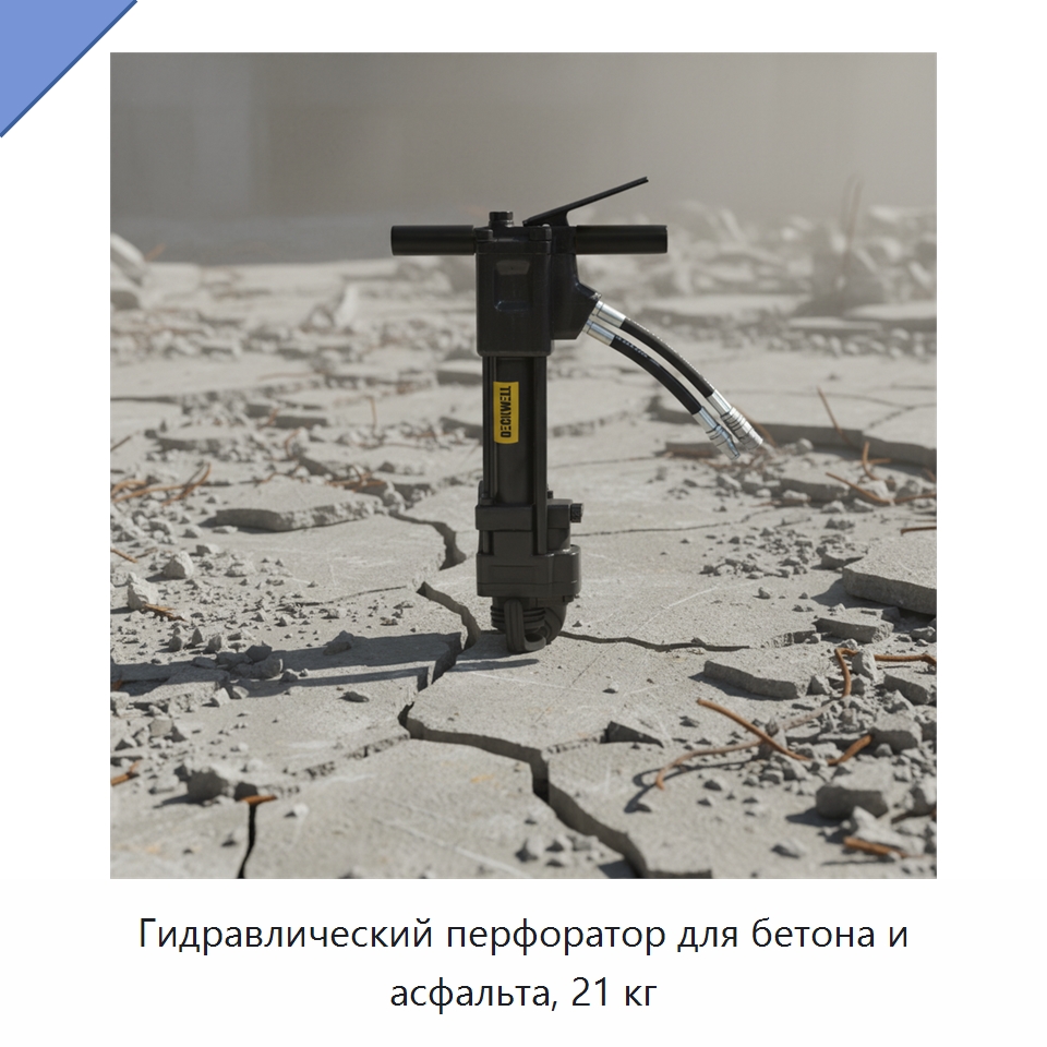Гидравлический перфоратор для бетона и асфальта, 21 кг — Гидравлические ударные дрели