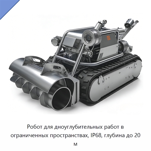 Робот для дноуглубительных работ в ограниченных пространствах, IP68, глубина до 20 м