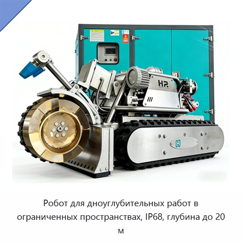 Робот для дноуглубительных работ в ограниченных пространствах, IP68, глубина до 20 м