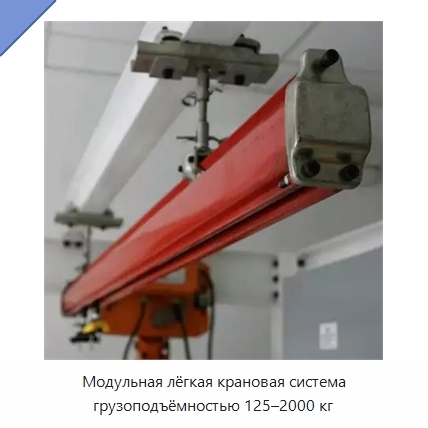 Модульная лёгкая крановая система грузоподъёмностью 125–2000 кг