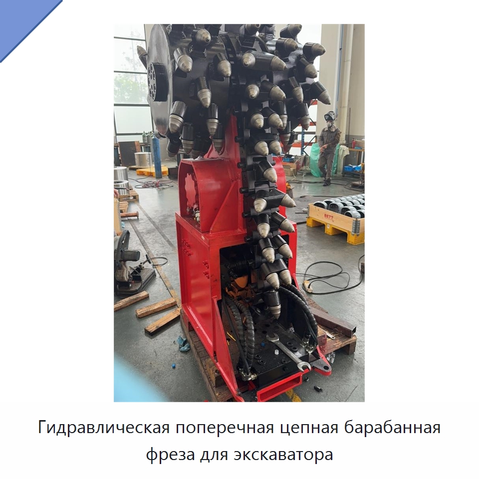 Гидравлическая поперечная цепная барабанная фреза для экскаватора — Запчасти для строительной техники