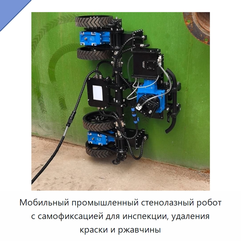 Мобильный промышленный стенолазный робот с самофиксацией для инспекции, удаления краски и ржавчины — Специальная строительная техника