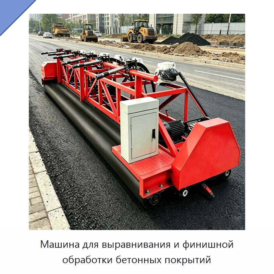 Машина для выравнивания и финишной обработки бетонных покрытий — Дорожная техника