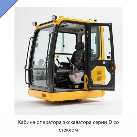 Кабина оператора экскаватора серии D со стеклом