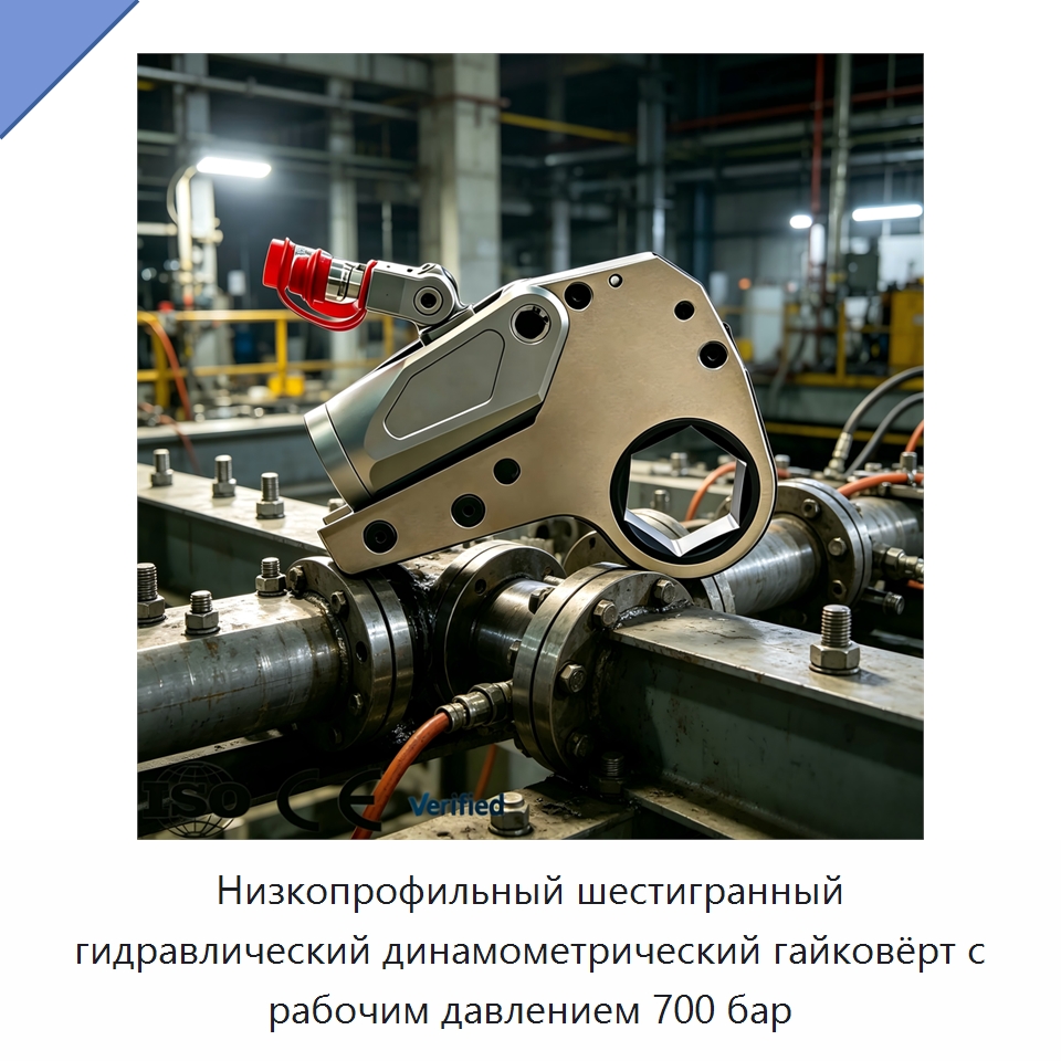 Низкопрофильный шестигранный гидравлический динамометрический гайковёрт с рабочим давлением 700 бар — Специальный гидравлический инструмент