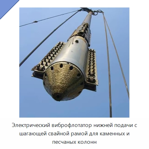 Электрический виброфлотатор нижней подачи с шагающей свайной рамой для каменных и песчаных колонн — Запчасти для строительной техники