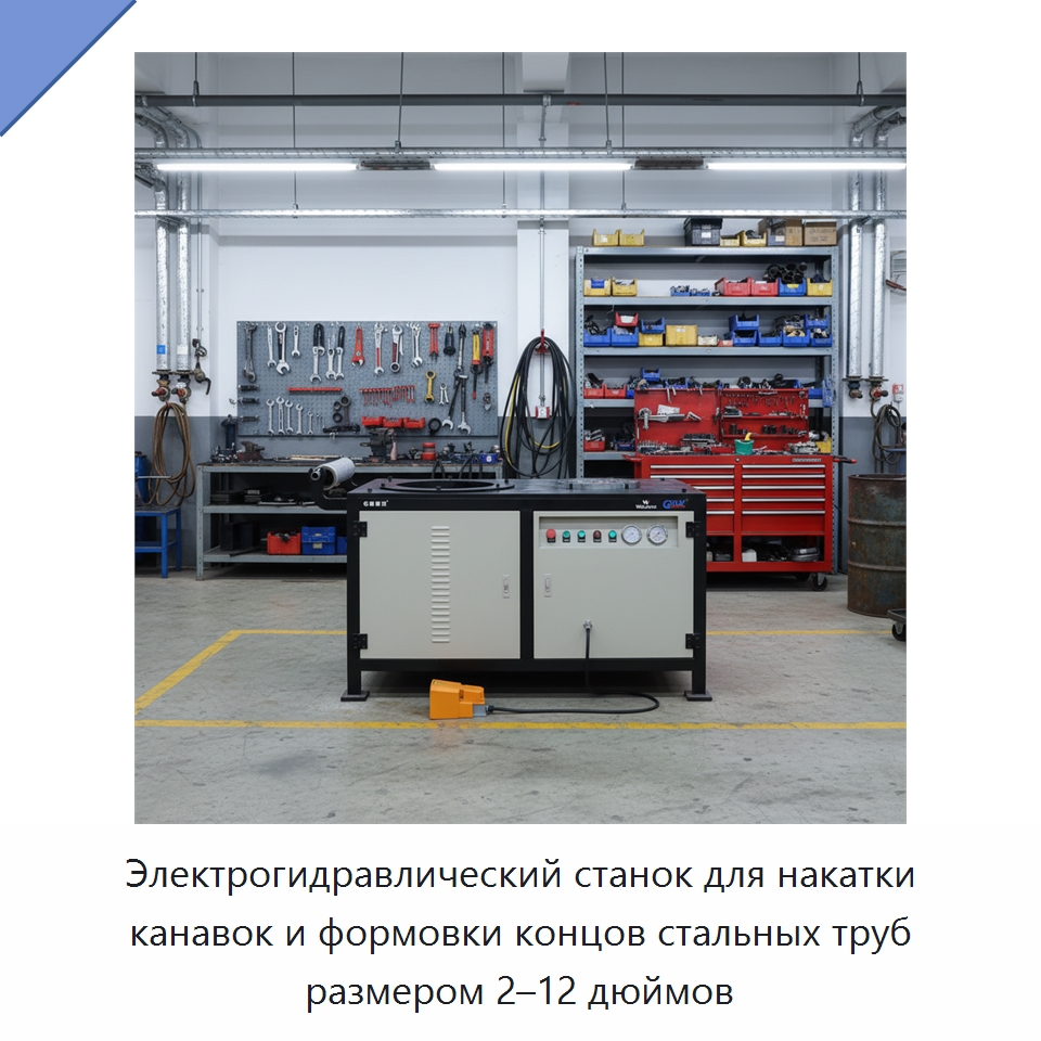 Электрогидравлический станок для накатки канавок и формовки концов стальных труб размером 2–12 дюймов — Специальное сервисное оборудование