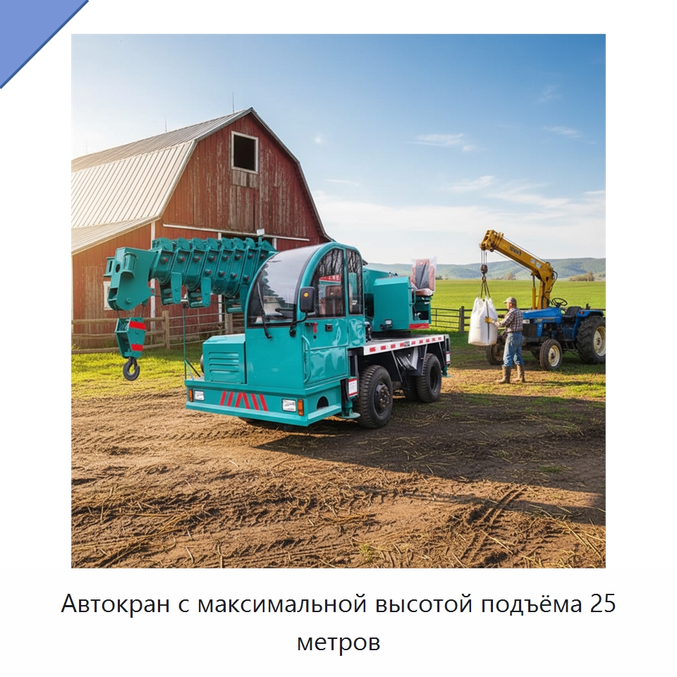 Автокран с максимальной высотой подъёма 25 метров — Краны