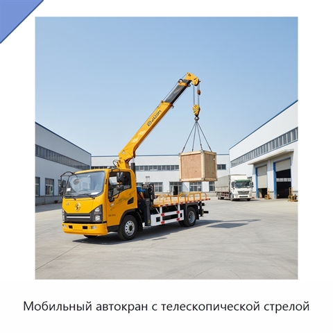 Мобильный автокран с телескопической стрелой