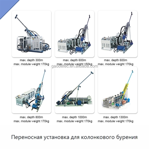 Переносная установка для колонкового бурения