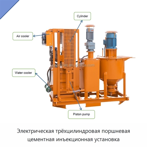 Электрическая трёхцилиндровая поршневая цементная инъекционная установка