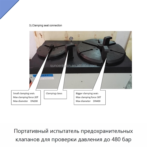 Портативный испытатель предохранительных клапанов для проверки давления до 480 бар