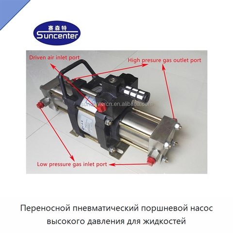 Переносной пневматический поршневой насос высокого давления для жидкостей