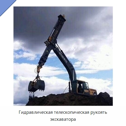 Гидравлическая телескопическая рукоять экскаватора