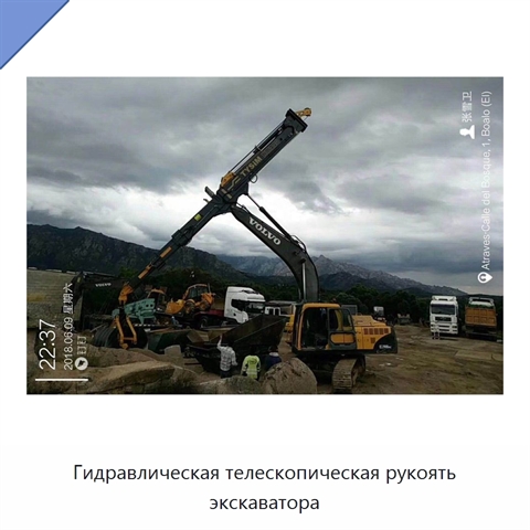 Гидравлическая телескопическая рукоять экскаватора