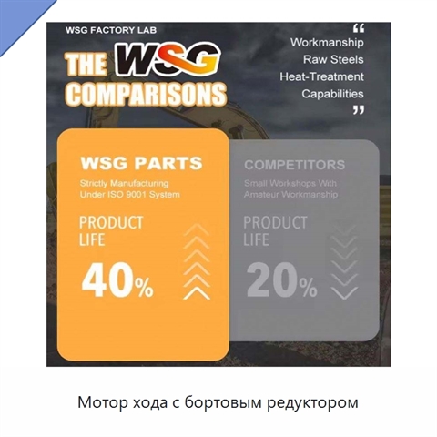 Мотор хода с бортовым редуктором