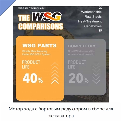 Мотор хода с бортовым редуктором в сборе для экскаватора