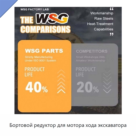 Бортовой редуктор для мотора хода экскаватора