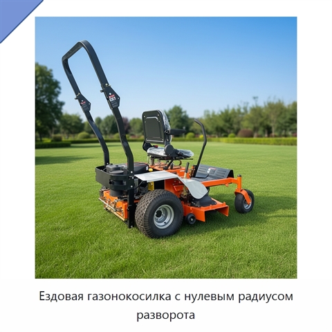 Ездовая газонокосилка с нулевым радиусом разворота