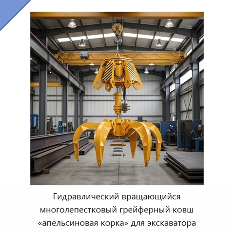 Гидравлический вращающийся многолепестковый грейферный ковш «апельсиновая корка» для экскаватора