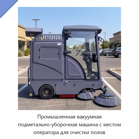 Промышленная вакуумная подметально-уборочная машина с местом оператора для очистки полов
