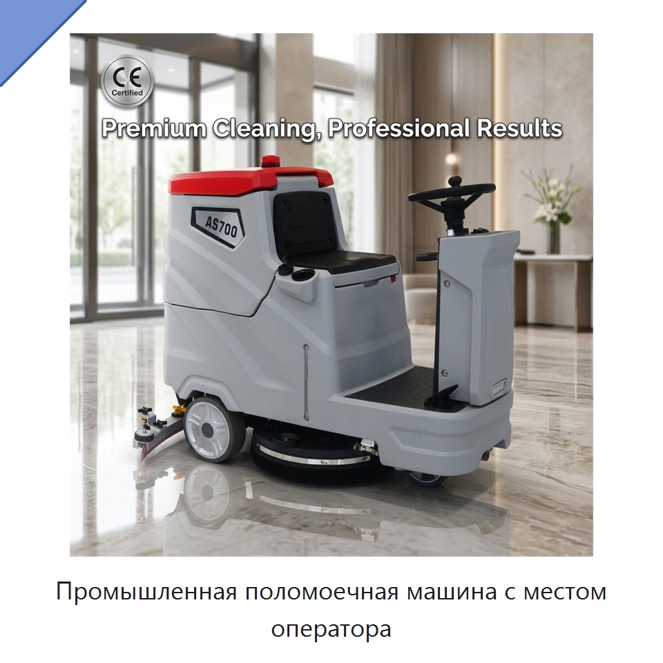 Промышленная поломоечная машина с местом оператора — Подметальные машины