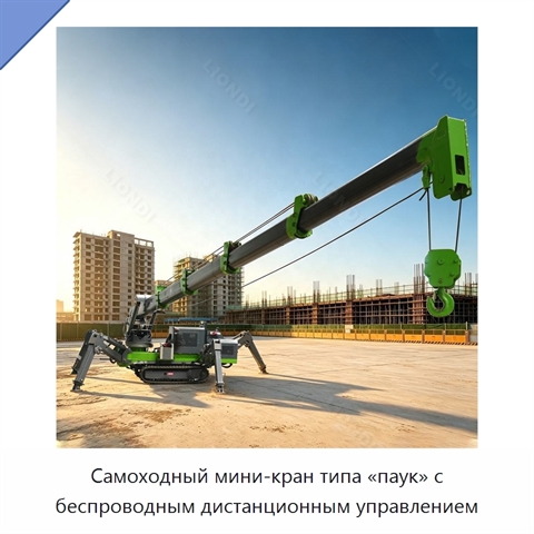 Самоходный мини-кран типа «паук» с беспроводным дистанционным управлением