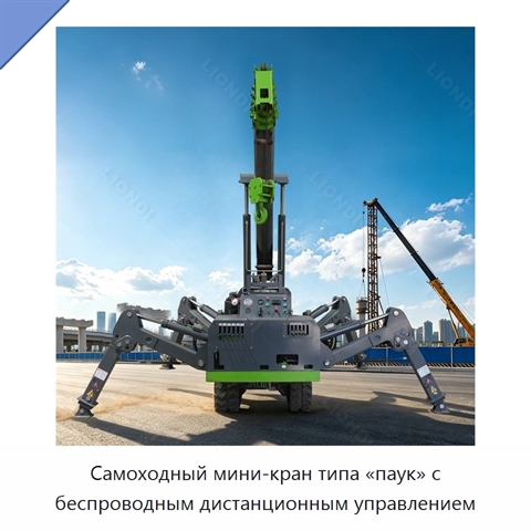Самоходный мини-кран типа «паук» с беспроводным дистанционным управлением