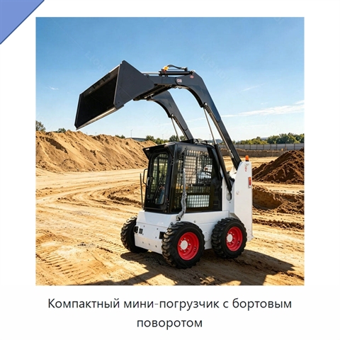 Компактный мини-погрузчик с бортовым поворотом