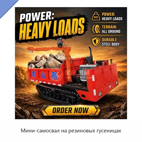 Мини-самосвал на резиновых гусеницах