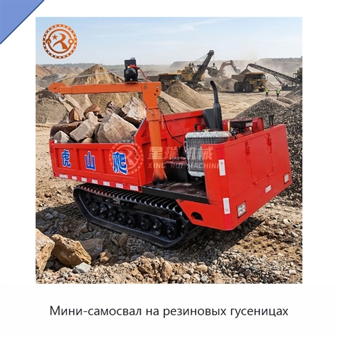 Мини-самосвал на резиновых гусеницах