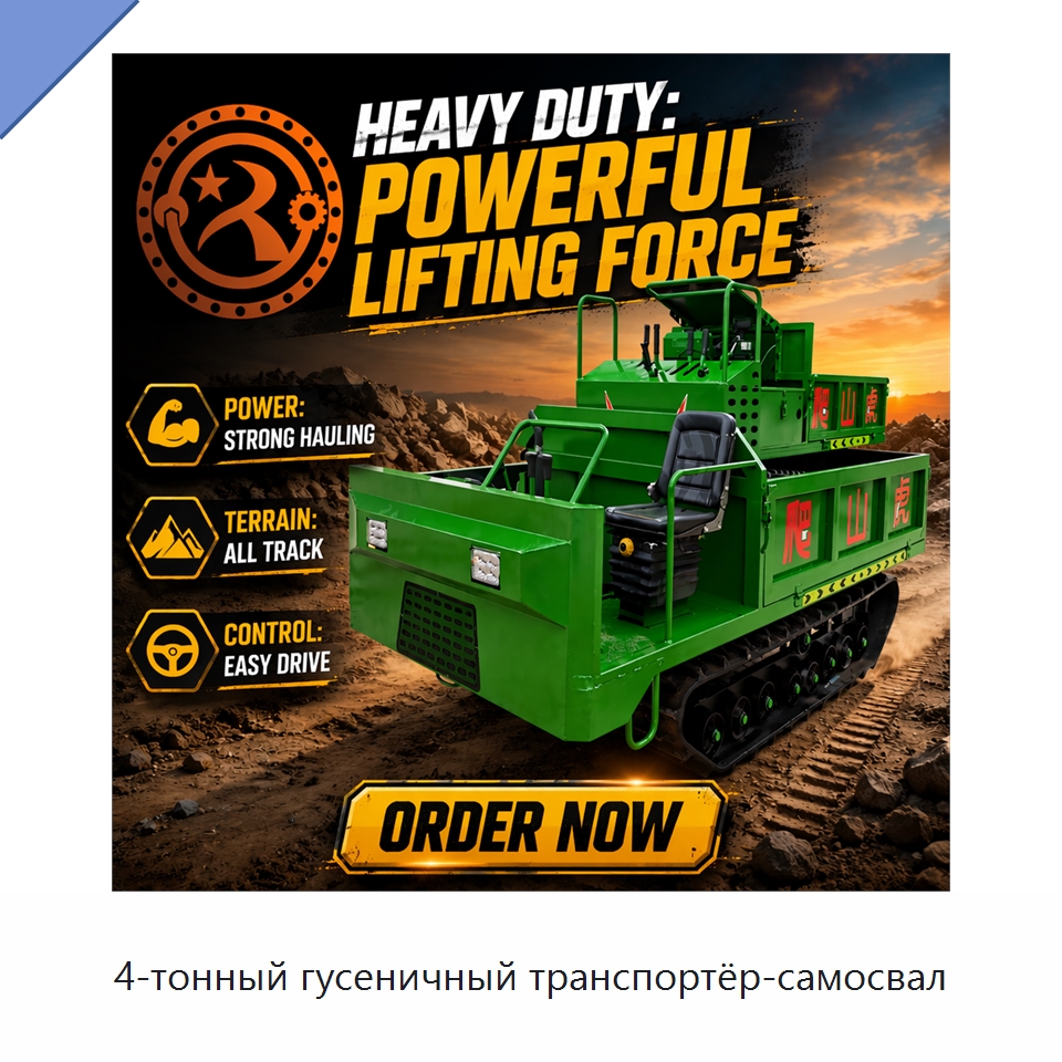 4-тонный гусеничный транспортёр-самосвал — Землеройная техника
