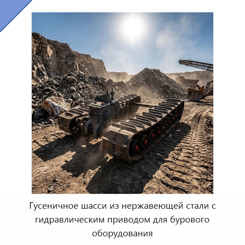 Гусеничное шасси из нержавеющей стали с гидравлическим приводом для бурового оборудования — Запчасти для строительной техники