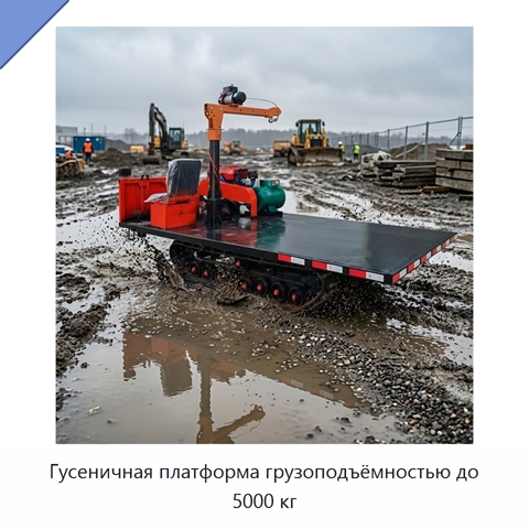 Гусеничная платформа грузоподъёмностью до 5000 кг