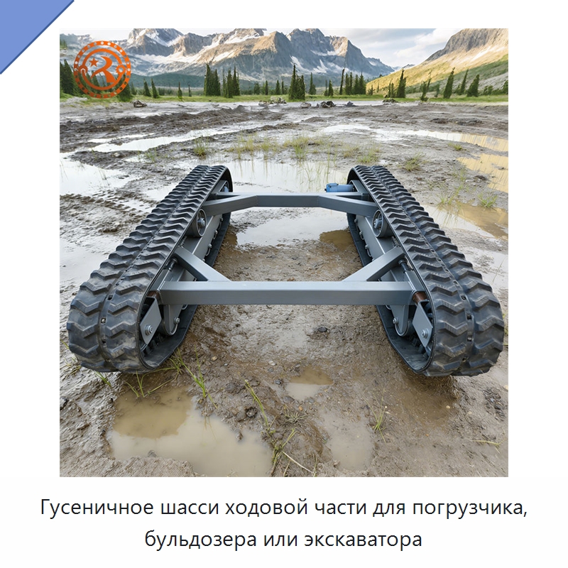 Гусеничное шасси ходовой части для погрузчика, бульдозера или экскаватора — Запчасти для строительной техники