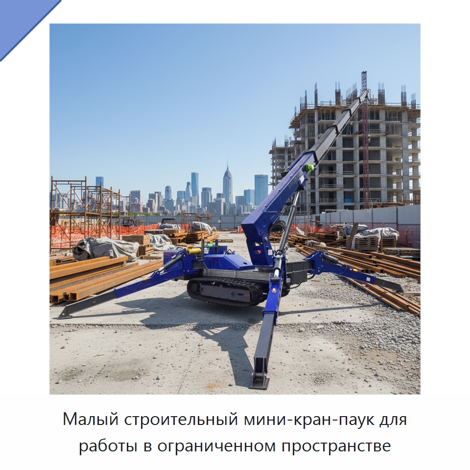 Малый строительный мини-кран-паук для работы в ограниченном пространстве — Краны
