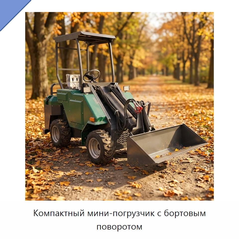 Компактный мини-погрузчик с бортовым поворотом — Землеройная техника
