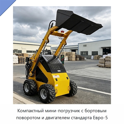 Компактный мини-погрузчик с бортовым поворотом и двигателем стандарта Евро-5