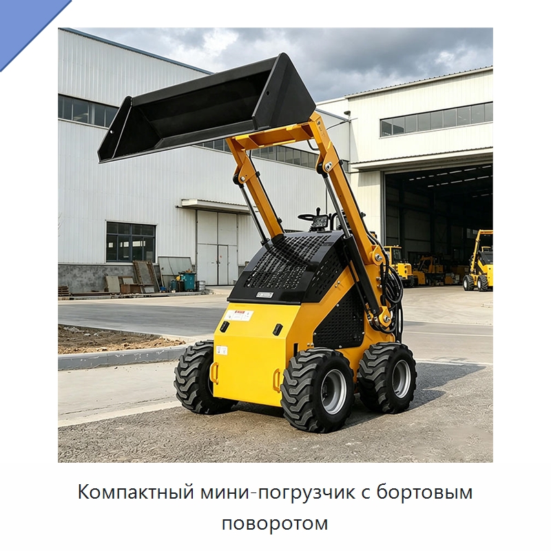 Компактный мини-погрузчик с бортовым поворотом — Землеройная техника