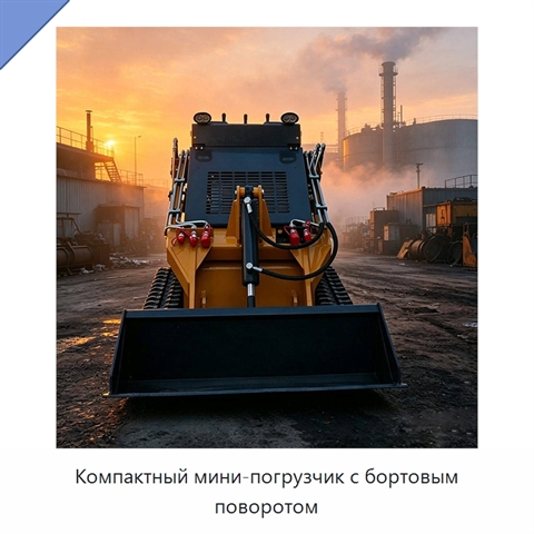 Компактный мини-погрузчик с бортовым поворотом