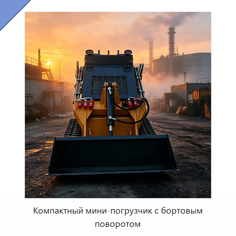 Компактный мини-погрузчик с бортовым поворотом — Землеройная техника