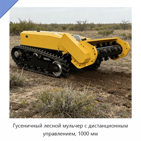 Гусеничный лесной мульчер с дистанционным управлением, 1000 мм