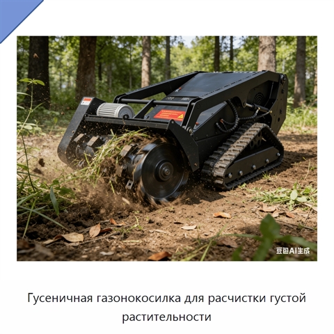Гусеничная газонокосилка для расчистки густой растительности