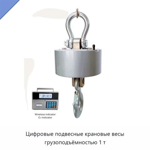Цифровые подвесные крановые весы грузоподъёмностью 1 т