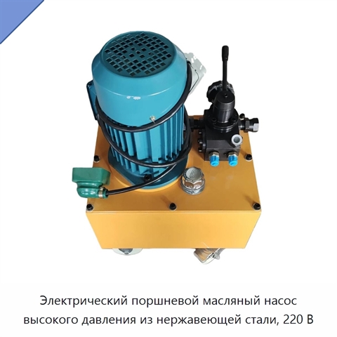 Электрический поршневой масляный насос высокого давления из нержавеющей стали, 220 В