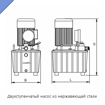 Двухступенчатый насос из нержавеющей стали