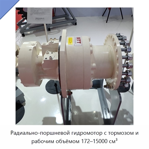 Радиально-поршневой гидромотор с тормозом и рабочим объёмом 172–15000 см³