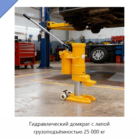 Гидравлический домкрат с лапой грузоподъёмностью 25 000 кг