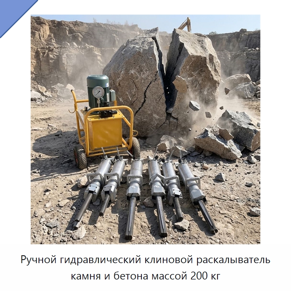 Ручной гидравлический клиновой раскалыватель камня и бетона массой 200 кг — Специальная строительная техника