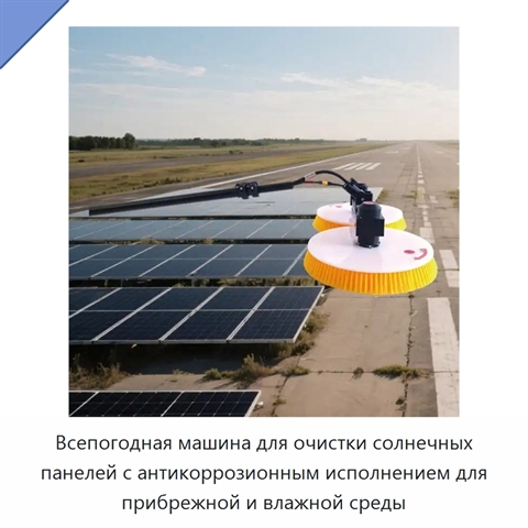 Всепогодная машина для очистки солнечных панелей с антикоррозионным исполнением для прибрежной и влажной среды